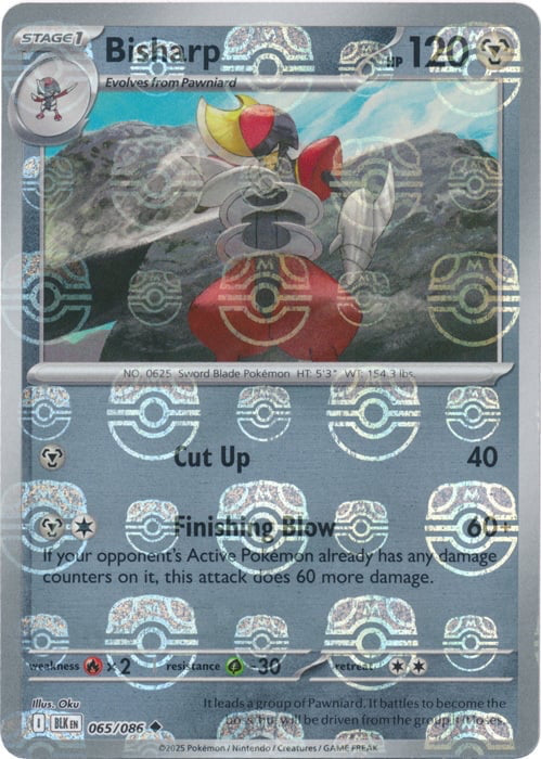 Black Bolt Bisharp #65/86 Masterball Holo